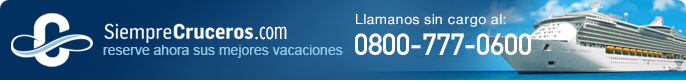 Siemprecruceros - Reservas e informes al 0800-777-0600